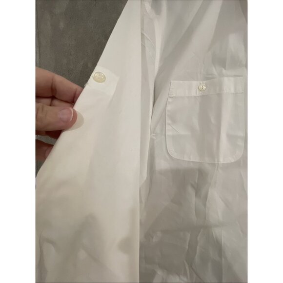 RLR Lauren Jeans Co Ralph Lauren   Button Up Conv. Long Sleeve Top Women  2X Wh - Picture 5 of 16